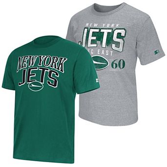 Men's Starter Green/Heather Gray New York Jets Two-Pack Logo T-Shirt Set