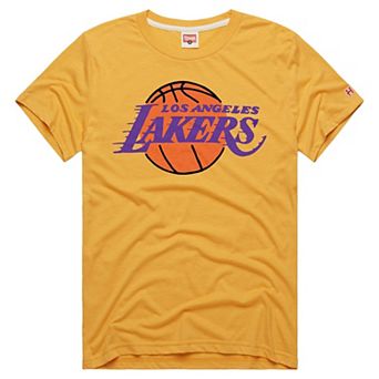 Unisex Homage Gold Los Angeles Lakers Logo Tri-Blend T-Shirt