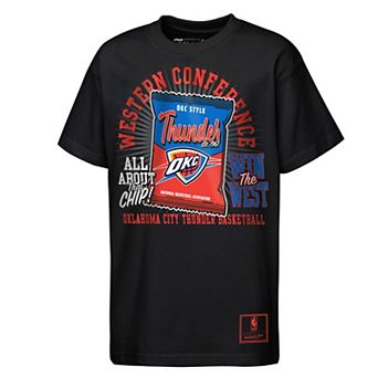 Youth Mitchell & Ness Black Oklahoma City Thunder All About the Chip Premium T-Shirt
