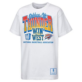 Youth Mitchell & Ness White Oklahoma City Thunder Bring it Back Premium T-Shirt