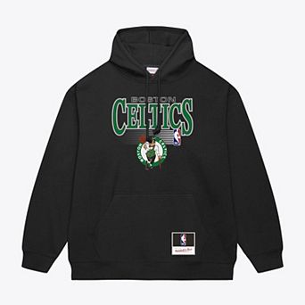 Men's Mitchell & Ness Black Boston Celtics Team Name Stack & Logo Hoodie