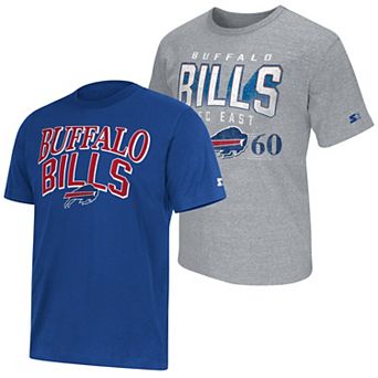 Men's Starter Royal/Gray Buffalo Bills Two-Pack Logo T-Shirt Set