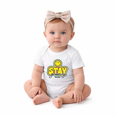 SmileyWorld Stay Groovy - Infant Short Sleeve Graphic Bodysuit