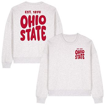 Women's Uscape Apparel Heather Gray Ohio State Buckeyes Cloud Sweatshirt