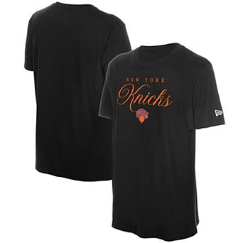 Men's New Era Black New York Knicks Script T-Shirt