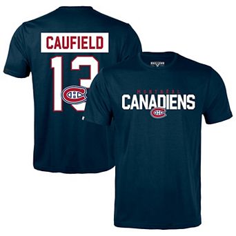 Men's Levelwear Cole Caufield Navy Montreal Canadiens Richmond Name & Number T-Shirt