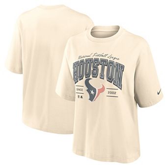 Women's Nike Cream Houston Texans Vintage Mod Boxy T-Shirt