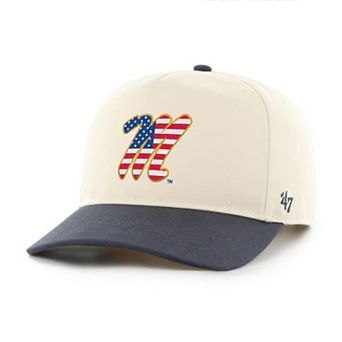 Men's '47 Natural/Navy Ole Miss Rebels Americana Flag Hitch Adjustable Hat
