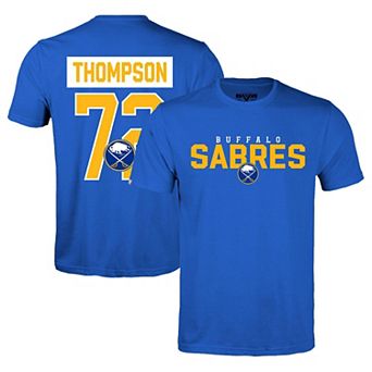 Men's Levelwear Tage Thompson Royal Buffalo Sabres Richmond Name & Number T-Shirt