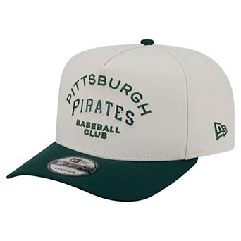 Men's New Era Cream/Dark Green Pittsburgh Pirates Chrome A-Frame 9FIFTY Snapback Hat