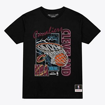 Men's Mitchell & Ness Black Cleveland Cavaliers Lightning Swish T-Shirt