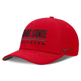 Men's Nike Scarlet Ohio State Buckeyes 2026 Sideline Dri-FIT Rise Adjustable Hat