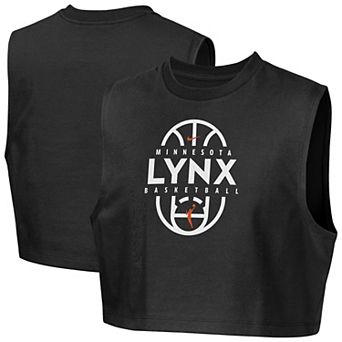 Girls Youth Nike Black Minnesota Lynx 2026 Authentic Practice Sleeveless Cropped T-Shirt