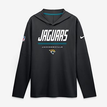 Men's Nike Black Jacksonville Jaguars Sideline Lightweight Long Sleeve Hooded Dri-FIT Top