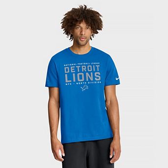 Men's Nike Blue Detroit Lions Division Essential T-Shirt