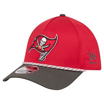 Men's Red/Pewter Tampa Bay Buccaneers Rope M-Crown A-Frame 39THIRTY Flex Hat