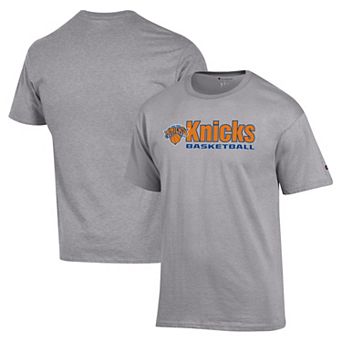 Men's Champion Gray New York Knicks Jersey T-Shirt