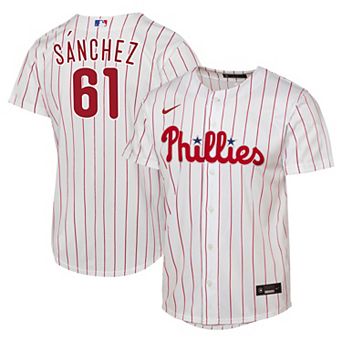 Men's Nike Cristopher S nchez White Philadelphia Phillies Home Replica Jersey