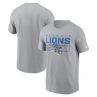 Men's Nike Gray Detroit Lions Primetime Helmet Essential T-Shirt