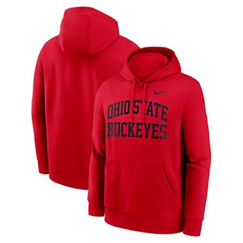 Men's Nike Scarlet Ohio State Buckeyes Primetime Arched Club Fleece Pullover Hoodie