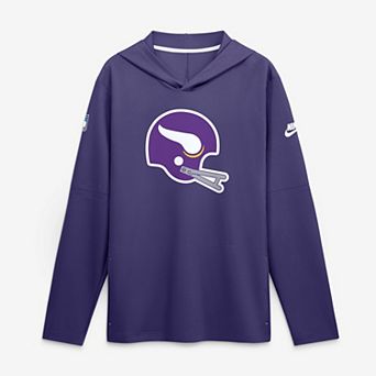 Men's Nike Purple Minnesota Vikings Sideline Alternate Lightweight Long Sleeve Hooded Dri-FIT T-Shirt