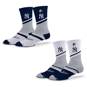 Unisex Starter Navy/Gray New York Yankees Old School Two-Pack Crew Socks Set