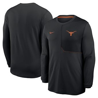 Men's Nike Black Texas Longhorns 2026 Sideline Coaches UV Dri-FIT Long Sleeve Shirt