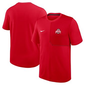Men's Nike Scarlet Ohio State Buckeyes 2026 Sideline UV Dri-FIT Coaches Shirt