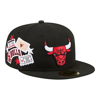 Men's New Era Black Chicago Bulls Team Collage 59FIFTY Fitted Hat