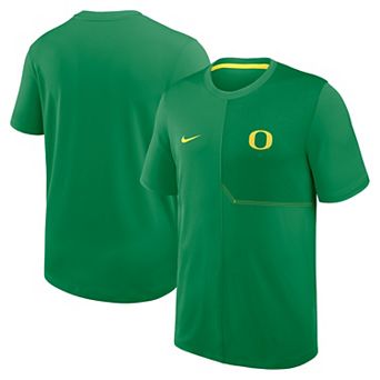 Men's Nike Green Oregon Ducks 2026 Sideline UV Dri-FIT Coaches Shirt