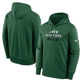 Men's Nike Green New York Jets Toss Sweep Performance Pullover Hoodie