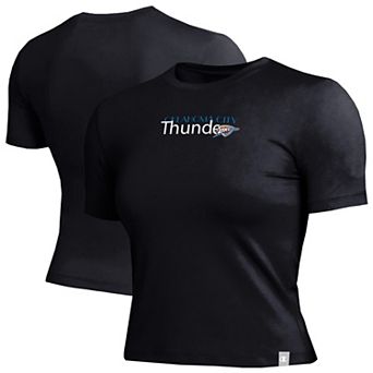Women's Champion Black Oklahoma City Thunder Soft Touch Fitted T-Shirt