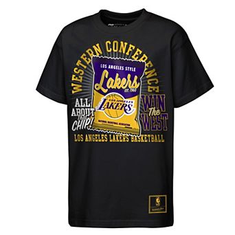 Youth Mitchell & Ness Black Los Angeles Lakers All About the Chip Premium T-Shirt