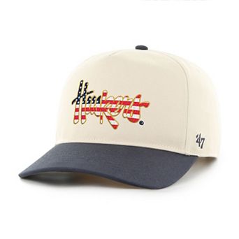 Men's '47 Natural/Navy Nebraska Huskers Americana Flag Hitch Adjustable Hat