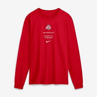 Men's Nike Scarlet Ohio State Buckeyes 2026 Sideline Dri-FIT Long Sleeve T-Shirt