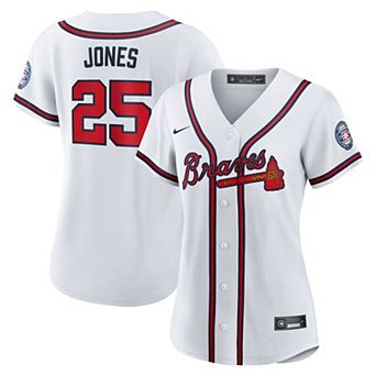 Women's Nike Andruw Jones White Atlanta Braves 2026 Baseball Hall of Fame Retired Player Replica Jersey