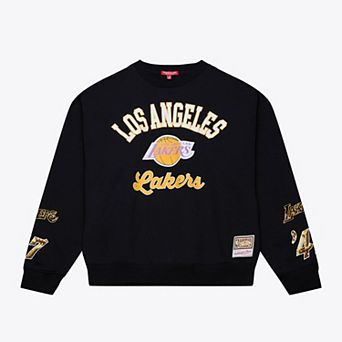 Women's Mitchell & Ness Black Los Angeles Lakers Premium Fleece Sweatshirt