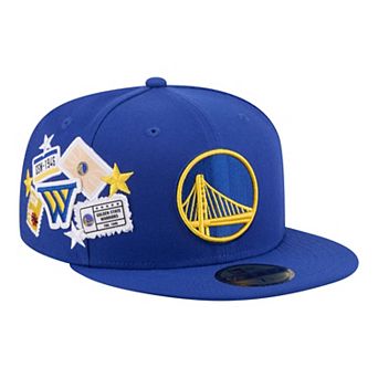 Men's New Era Royal Golden State Warriors Team Collage 59FIFTY Fitted Hat