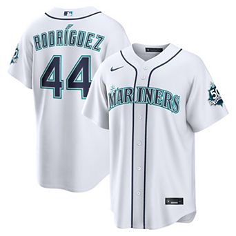 Men's Nike Julio Rodr _guez White Seattle Mariners Home Stadium 50th Season Patch Jersey