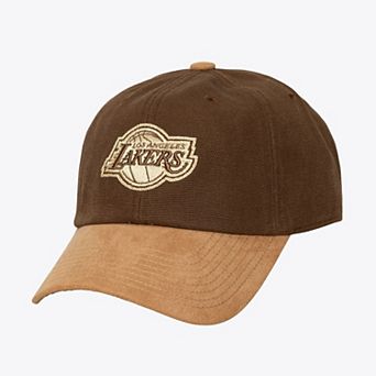 Women's Mitchell & Ness Brown Los Angeles Lakers Lux Chain Strapback Adjustable Hat