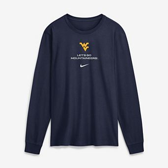 Men's Nike Navy West Virginia Mountaineers 2026 Sideline Dri-FIT Long Sleeve T-Shirt