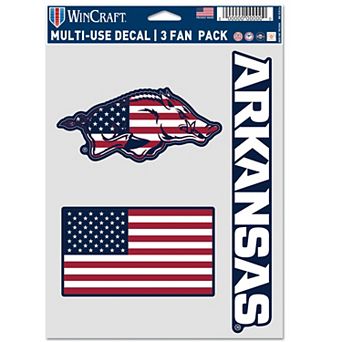 WinCraft Arkansas Razorbacks Three-Piece Stars & Stripes Fan Decal Set