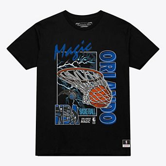 Men's Mitchell & Ness Black Orlando Magic Lightning Swish T-Shirt