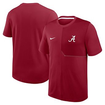 Men's Nike Crimson Alabama Crimson Tide 2026 Sideline UV Dri-FIT Coaches Shirt