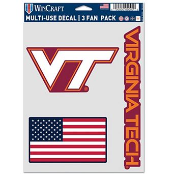 WinCraft Virginia Tech Hokies Three-Piece Stars & Stripes Fan Decal Set