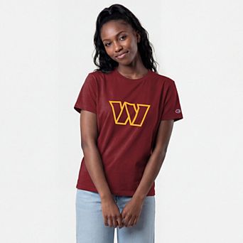 Women's Champion Burgundy Washington Commanders Logo T-Shirt