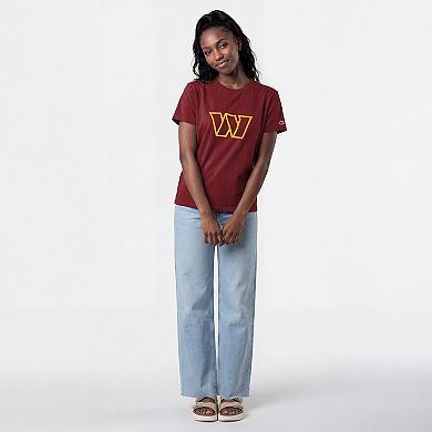 Women's Champion Burgundy Washington Commanders Logo T-Shirt
