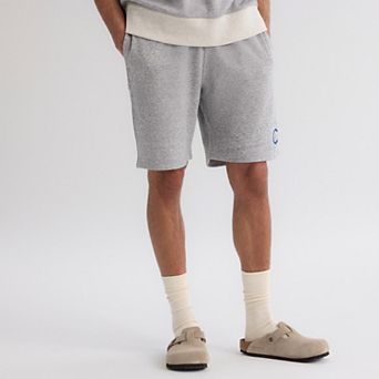 Men's Fanatics Steel Heather Chicago Cubs Iconic Terry Warm-Up Shorts