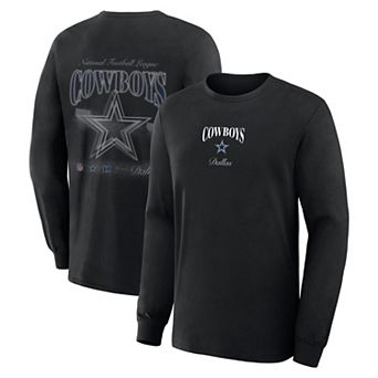 Men's Fanatics Black Dallas Cowboys Midnight Falls Long Sleeve T-Shirt