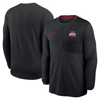 Men's Nike Black Ohio State Buckeyes 2026 Sideline Coaches UV Dri-FIT Long Sleeve Shirt